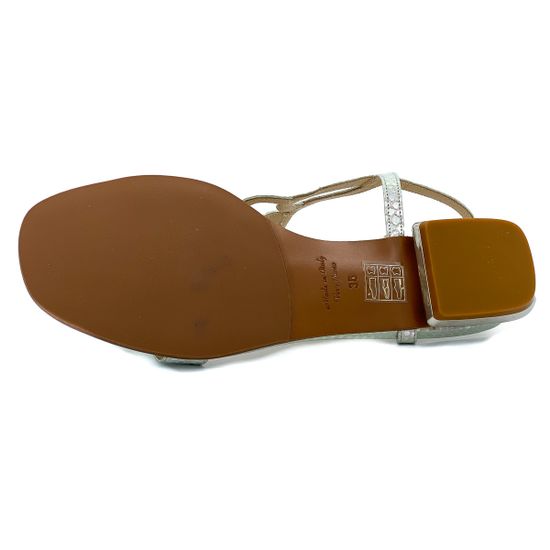 Босоножки Rosso Nero серебро тиснение &quot;питон&quot; - фото 4, 