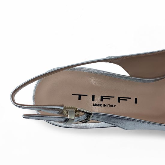 Туфли слингбэк Tiffi  кожаные серебряного цвета - фото 7, G503/90M TI ARGENTO