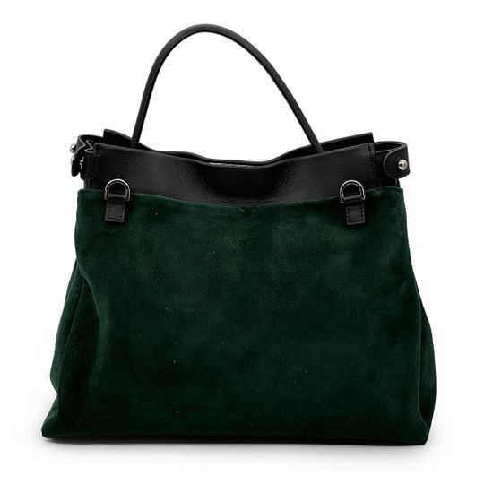 Сумка Renato Angi зеленая замша/кожа - фото 3, 