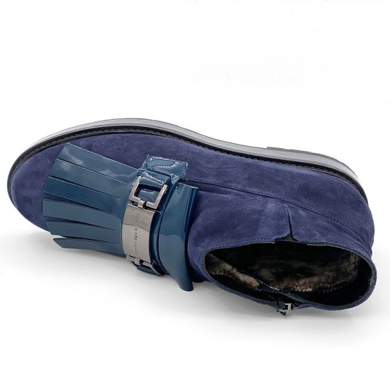 Ботинки Loretta Pettinari синие замшевые МЕХ - фото 5, 5403M-8034 LP