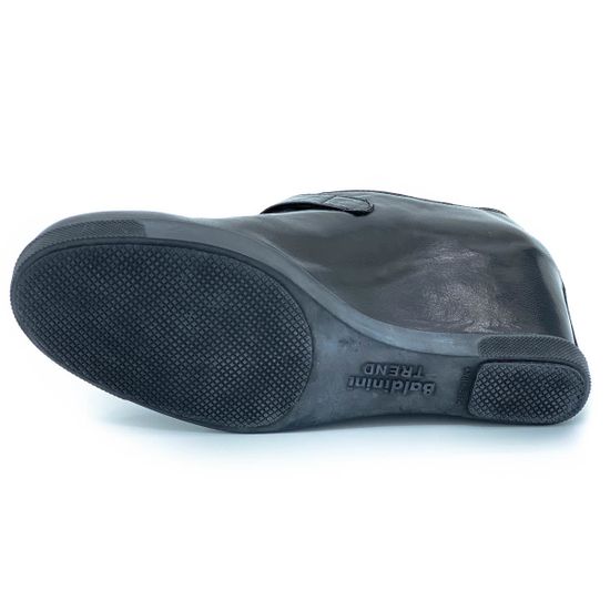 Ботинки Baldinini черные кожаные МЕХ - фото 4, 