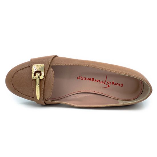 Туфли Giorgio Piergentili рыжие кожаные - фото 4, 