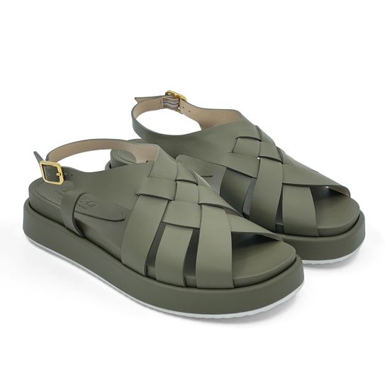 Босоножки Elisa Di Venezia зеленые кожаные(4005) - фото 7, E10620 ELISA VERDE