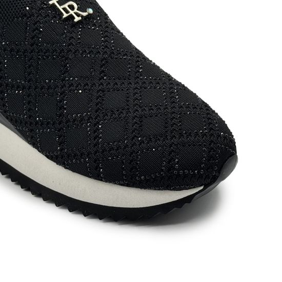 Кроссовки Ilasio Renzoni черные текстиль/кожа - фото 6, M612 IR NERO