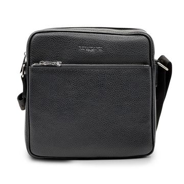 Сумка &quot;почтальон&quot; Renato Angi черная кожаная - фото 1, 3354101 RA