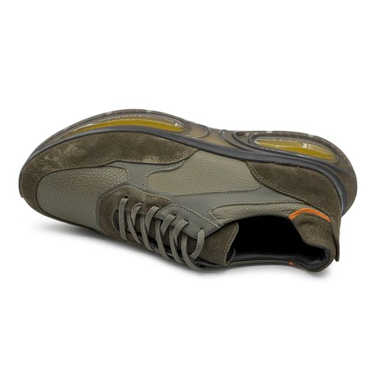 Кроссовки LAB MILANO зеленые замша/кожа демисезонные - фото 5, 316 LAB HAKI