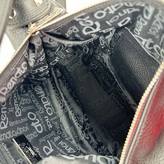 Сумка-рюкзак Renato Angi черная кожаная - фото 5, 3254701 RA NERO