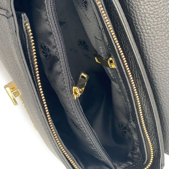 Сумка Di Gregorio черная кожаная - фото 5, 