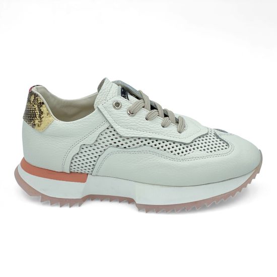 Кроссовки NILA NILA белые кожаные - фото 1, NO5813 NIL BIANCO