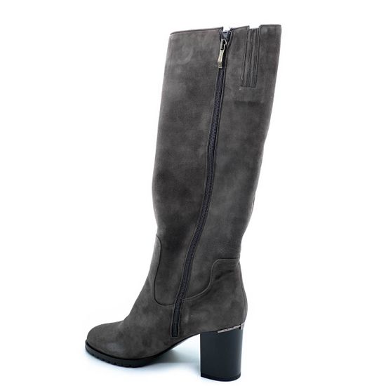 Сапоги Giorgio Piergentili серые замшевые МЕХ - фото 3, 