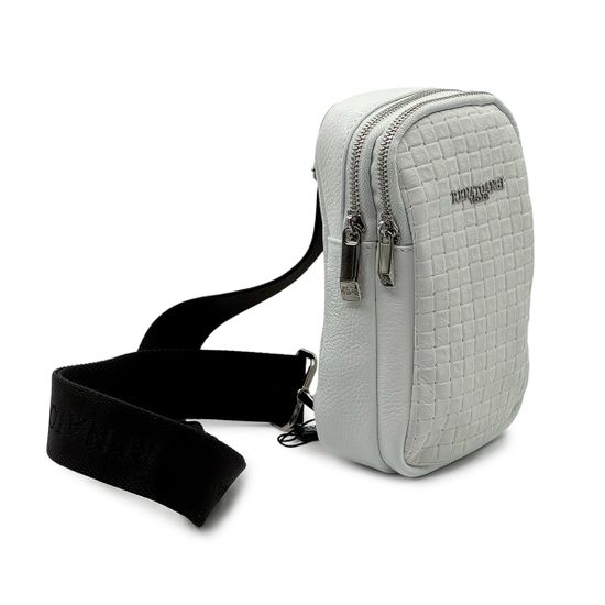 Сумочка кросс-боди Renato Angi белая кожаная плетенная - фото 2, 3454117 RA BIANCO