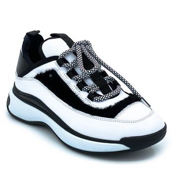 Кросссовки Lab Milano черно-белые кожаные демисезонные - фото 2, ZN1313 LAB BIANCO