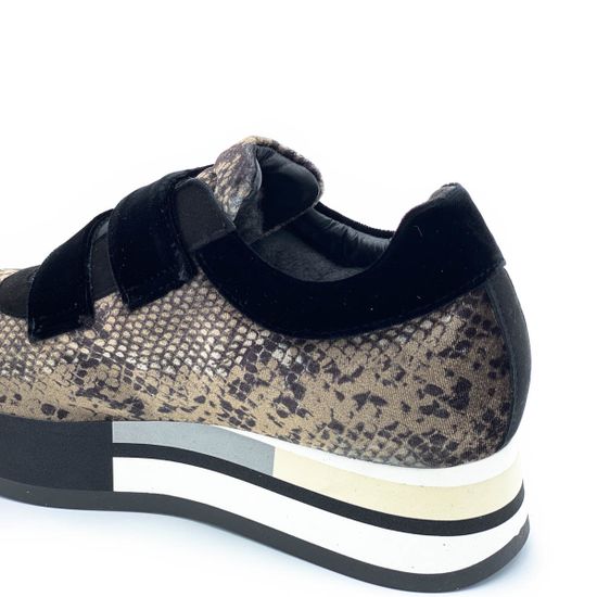 Сникерсы Jeannot черно-коричневые замшевые МЕХ - фото 6, 