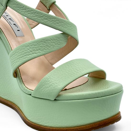 Босоножки Tiffi салатовые кожаные - фото 6, 451/Z90G TI