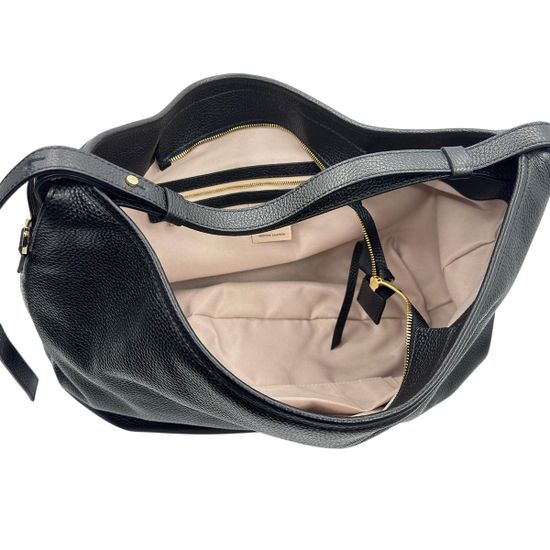 Сумка Loristella черная кожаная - фото 5, 2769 LS NERO