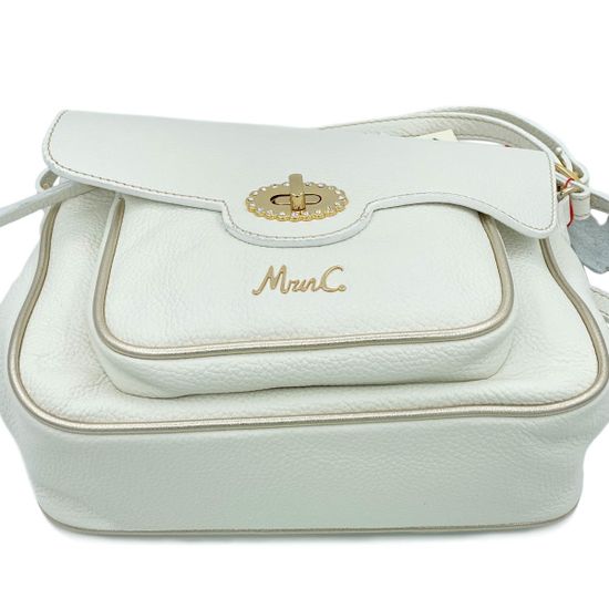 Сумочка Marina Creazioni белая кожаная - фото 4, 