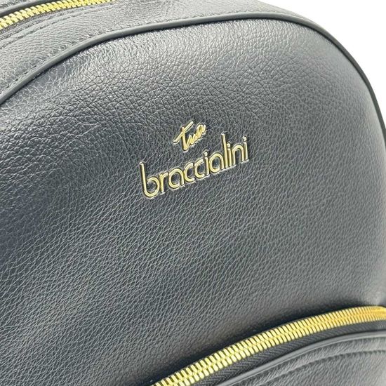 Рюкзак Braccialini черный кожаный - фото 4, B18524 BRA NERO