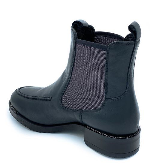 Ботинки Donna Soft черные кожаные демисезонные - фото 3, 