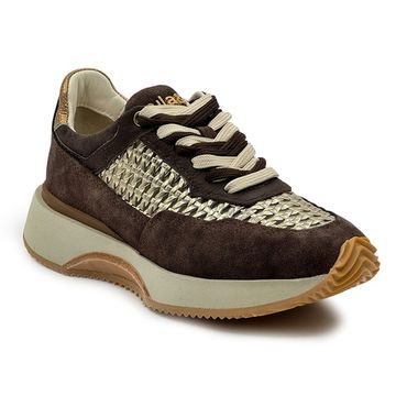 Кроссовки NILA&amp;NILA коричневые замшевые/кожаные - фото 2, NO9214 NIL MORO