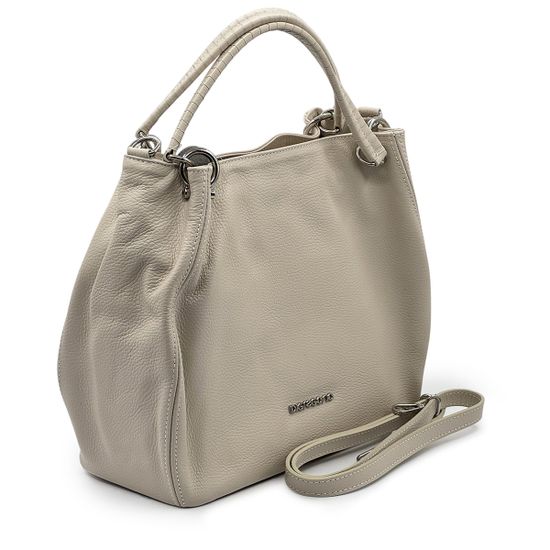 Сумка Di Gregorio бежевая кожаная - фото 2, 8993 DG LATTE