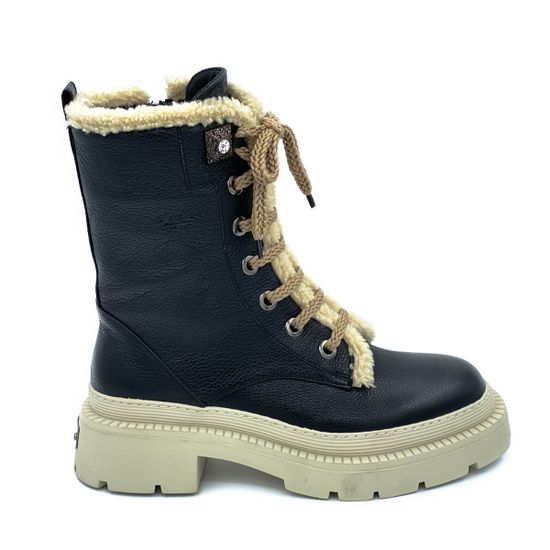 Ботинки Ilasio Renzoni черные кожаные Байка - фото 1, 3761 IR