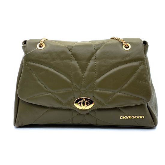 Сумка Di Gregorio зеленая кожаная - фото 1, 8847 DG OLIVA