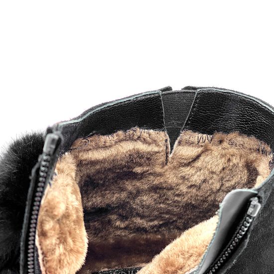 Ботинки Loretta Pettinari черные замшевые МЕХ - фото 7, 5603M-8034 LP