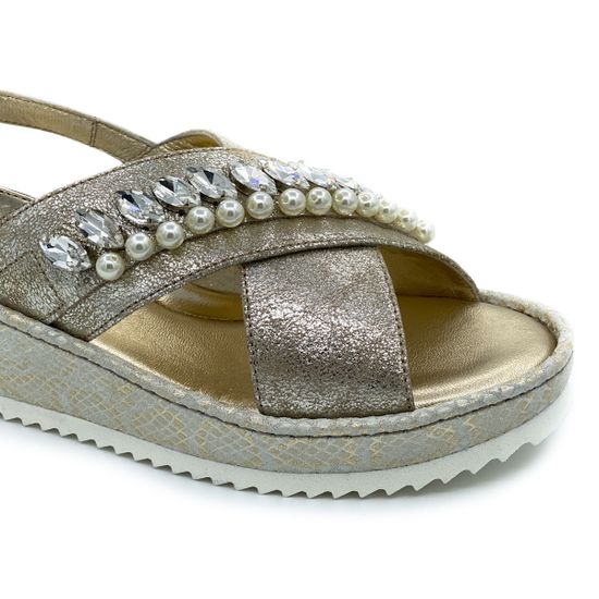 Босоножки Marzetti золотые - фото 6, 