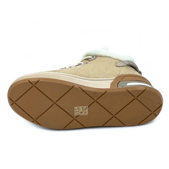 Кроссовки Marcelo Lopez бежевые кожаные МЕХ - фото 4, ER15921 ML BEIGE