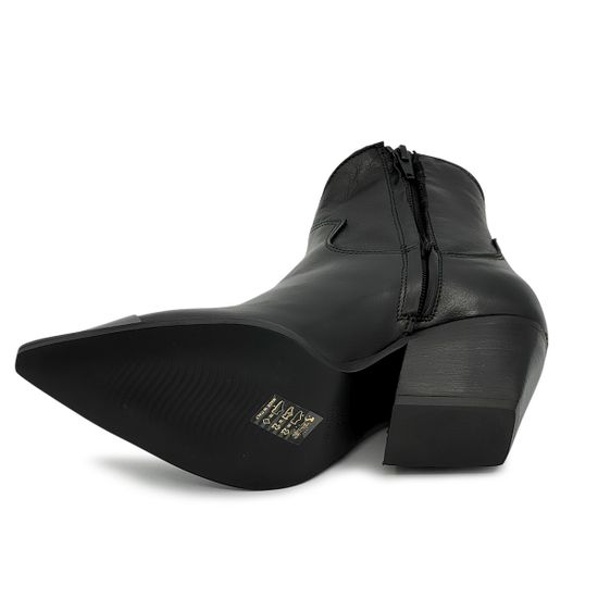 Ботильоны казаки MIMMU черные кожаные демисезонные - фото 4, M860M1 MIM NERO