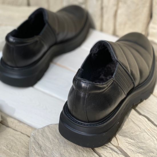 Ботинки Giampieronicola черные кожаные МЕХ - фото 11, E41113 GPN