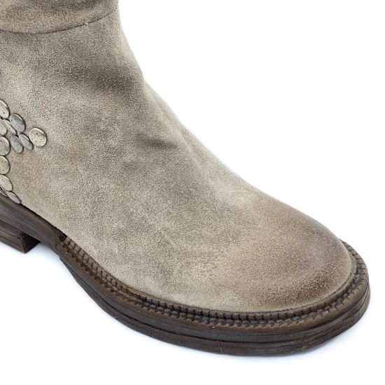 Сапоги Mimmu серые замшевые демисезонные - фото 5, F659K2 MIM INOX