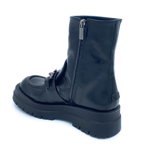 Ботинки 7AM черные кожаные Байка - фото 3, AM21908L 7AM