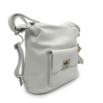 Сумка-рюкзак Renato Angi белая кожаная - фото 2, 3254701 RA BIANCO