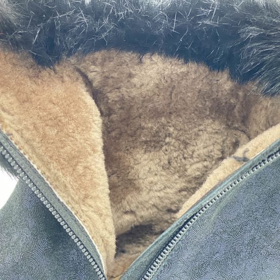 Ботинки Marzetti черные МЕХ замшевые с лазерной обработкой - фото 6, 