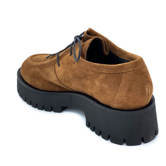 Полуботинки Mimmu коричневые замшевые демисезонные - фото 3, E007E2 MIM FOX