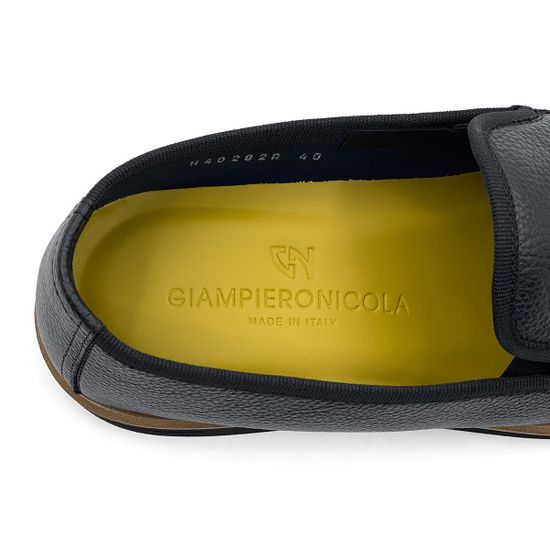 Слипоны GiamPieroNicola черные кожаные - фото 7, H40282A GPN