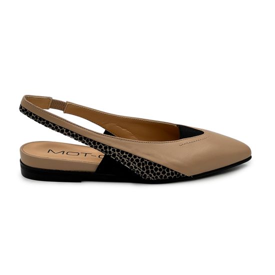 Туфли летние MOT-CLE кожа бежевая "жираф" - фото 1, MOT3160 MOT KALOR/GIRAF