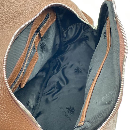 Рюкзак Di Gregorio коричневый кожаный - фото 6, 