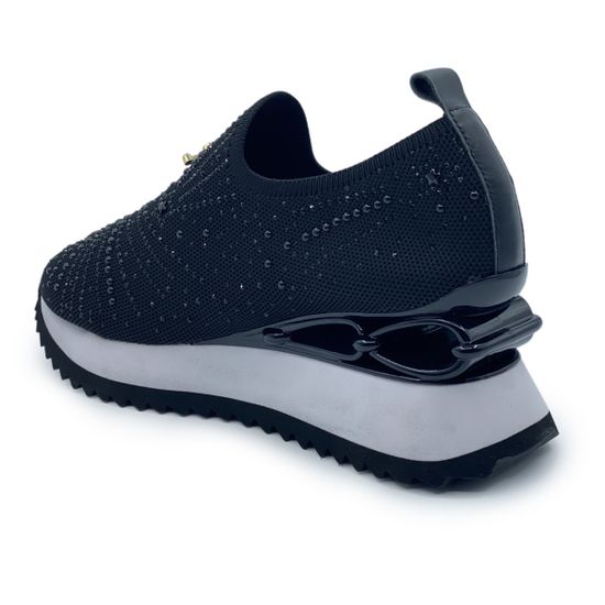 Кроссовки Ilasio Renzoni черные стрейч текстиль - фото 3, 