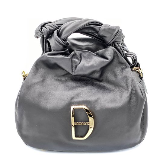 Сумка Di Gregorio черная кожаная - фото 1, 