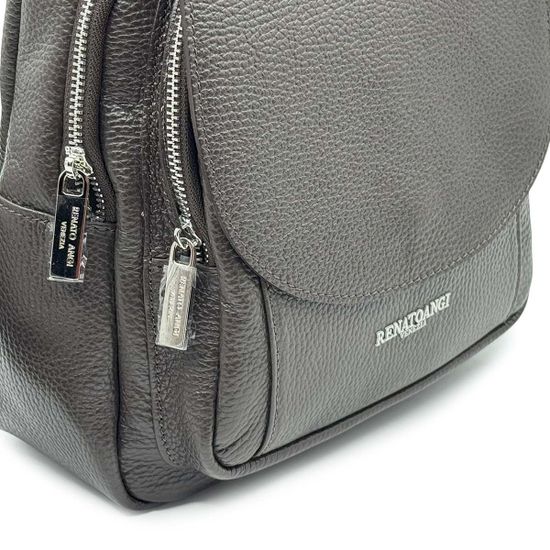 Сумка-рюкзак Renato Angi коричневая кожаная - фото 4, 3360401 RA MORO