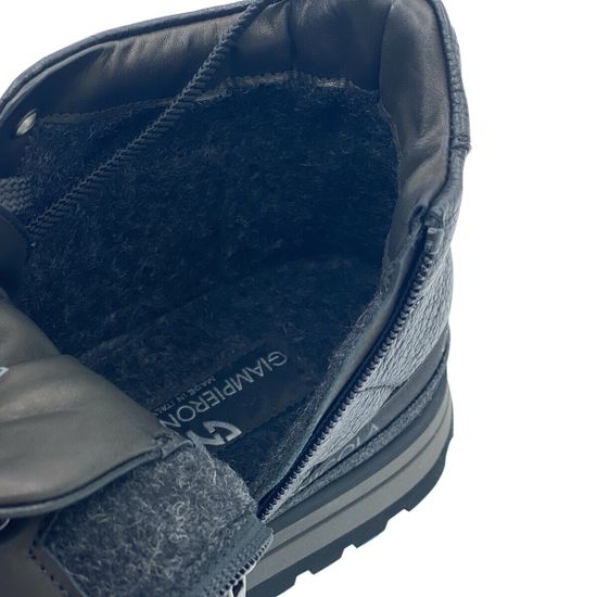 Ботинки Giampieronicola черные кожаные на шерсти - фото 7, B33844 GPN