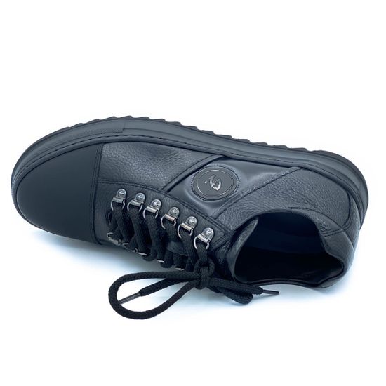 Кеды Giampieronicola черные кожаные демисезонные - фото 5, 