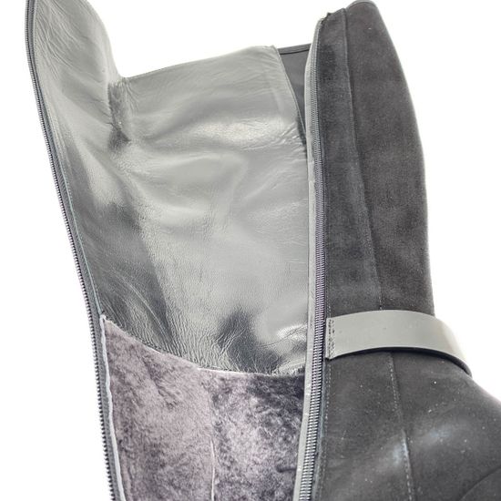 Сапоги Giorgio Piergentili черные замшевые МЕХ - фото 5, 685 (2015) GP