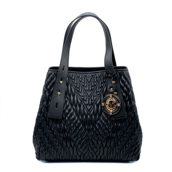 Сумка Valentino Orlandi черная кожаная - фото 1, 