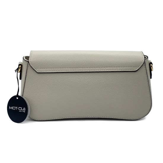 Сумка кросс-боди MOT CLE  кожаная бежевая - фото 3, 