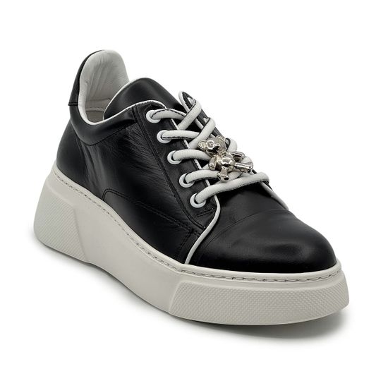 Кеды CV COVER черные кожаные демисезонные - фото 2, 456-02 COV NERO