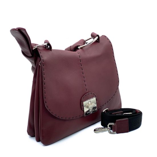 Сумка Renato Angi бордовая кожаная - фото 4, 