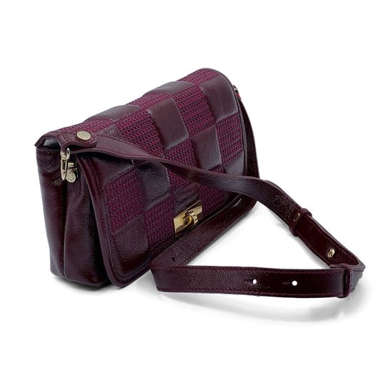 Сумка кросс-боди Marina Creazioni бордовая из лакированной кожи - фото 2, B6514 MC BORDO